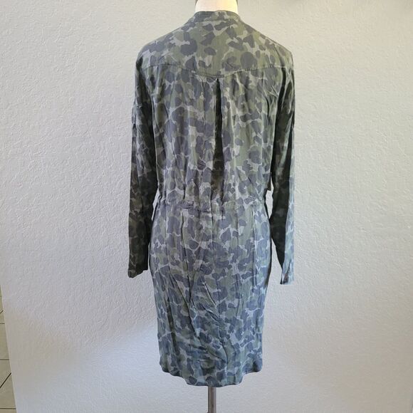 {Anthropologie} Cloth & Stone Nina Camo Midi Shirtdress Size Small - Picture 3 of 8
